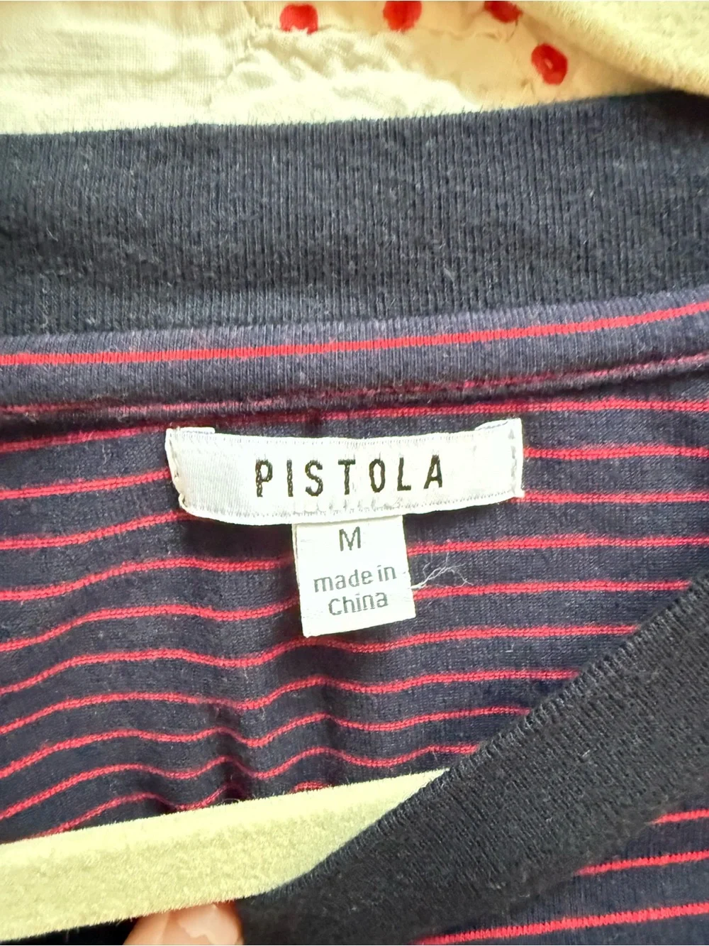 pistola Purple and Pink Striped Crewneck Tee